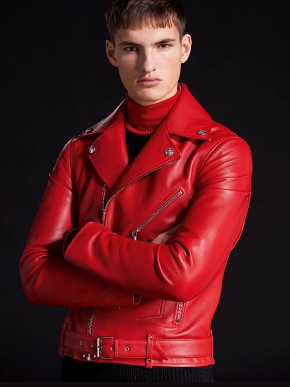 Versace Red and Black Lined Jacket